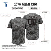 Custom Camo Pinstripes Authentic V Neck Throwback Baseball Jersey